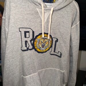 Polo by Ralph Lauren Gray Hoodie with Tiger Emblem